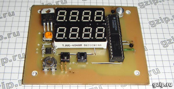 Собранный вольтамперметр на PIC16F676