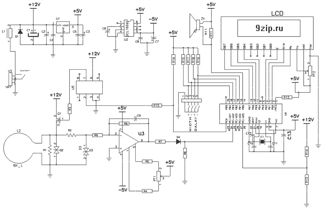 Схема металлодетектора