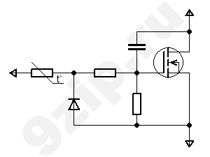 Схема регулятора с транзистором